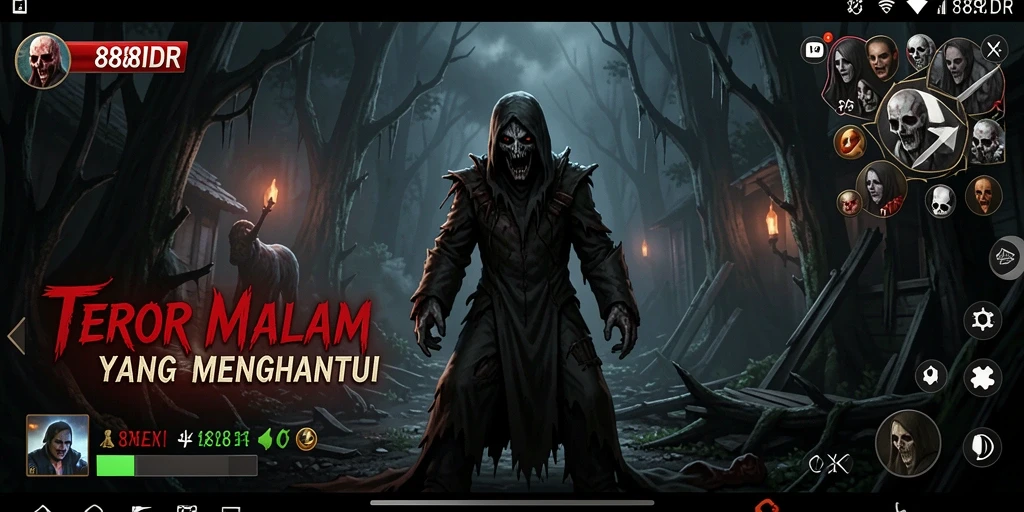 Gameplay menegangkan dalam suasana gelap yang menyeramkan.