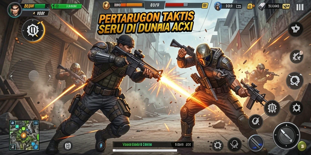 Screenshot utama 8QR menampilkan aksi seru dalam gameplay.
