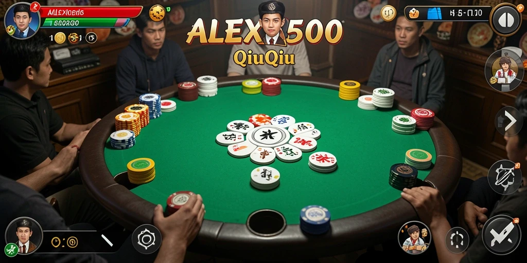 Tampilan menarik dari permainan QiuQiu ALEXIS500.