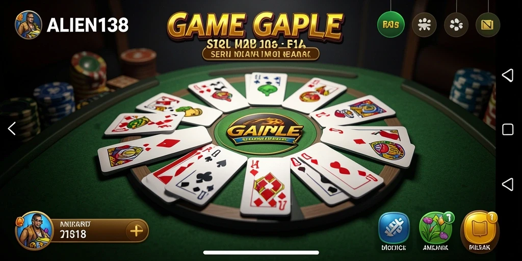 Tampilan gameplay Gaple yang seru dan interaktif.