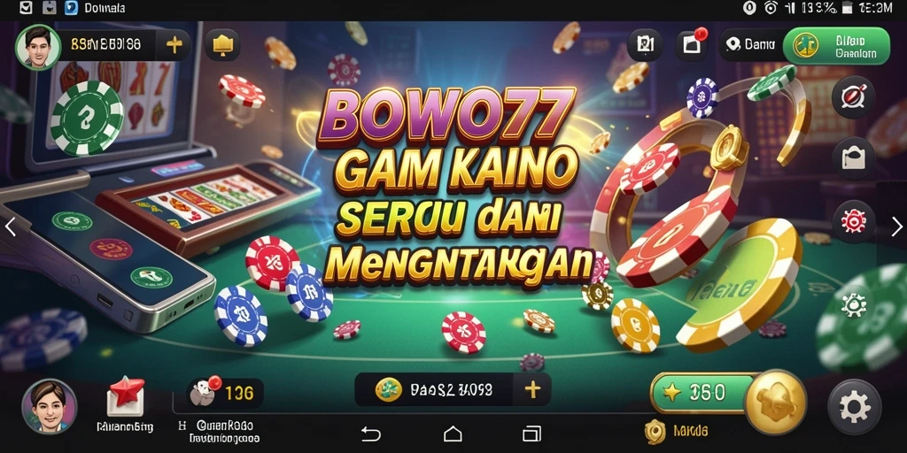Tampilan utama BOWO77 menampilkan gameplay Kasino yang menarik dan penuh warna.