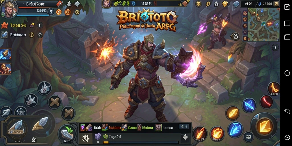 Screenshot gameplay BRIOTOTO menampilkan petualangan ARPG yang seru.