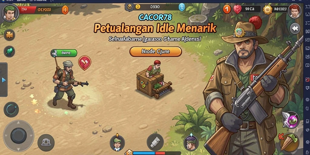 Gameplay seru dan menarik dari CACOR78 dalam suasana Idle.