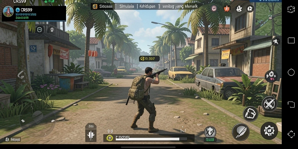 Tampilan gameplay menarik di dunia simulasi kehidupan.