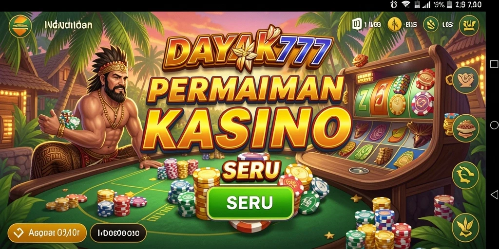 Tampilan aksi seru dalam permainan Kasino DAYAK777.