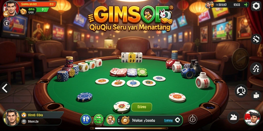 Tampilan gameplay mendebarkan di GEMS365 dengan banyak aksi QiuQiu.