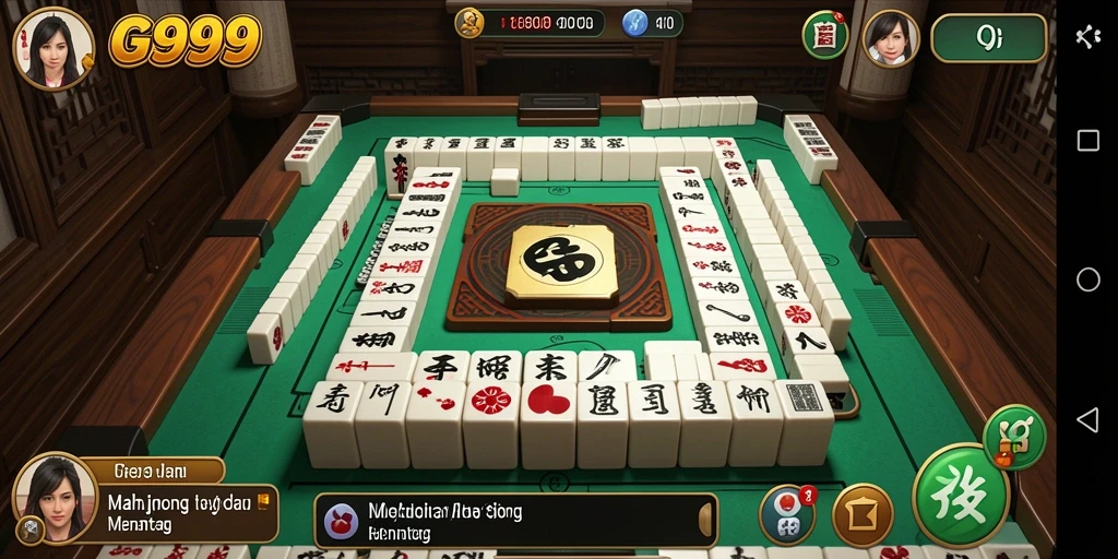 Screenshot GG999 dengan tampilan gameplay Mahjong yang mengasyikkan.