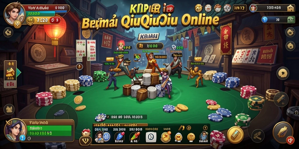 Screenshot KKRP menampilkan gameplay seru QiuQiu dengan pemain yang berinteraksi.