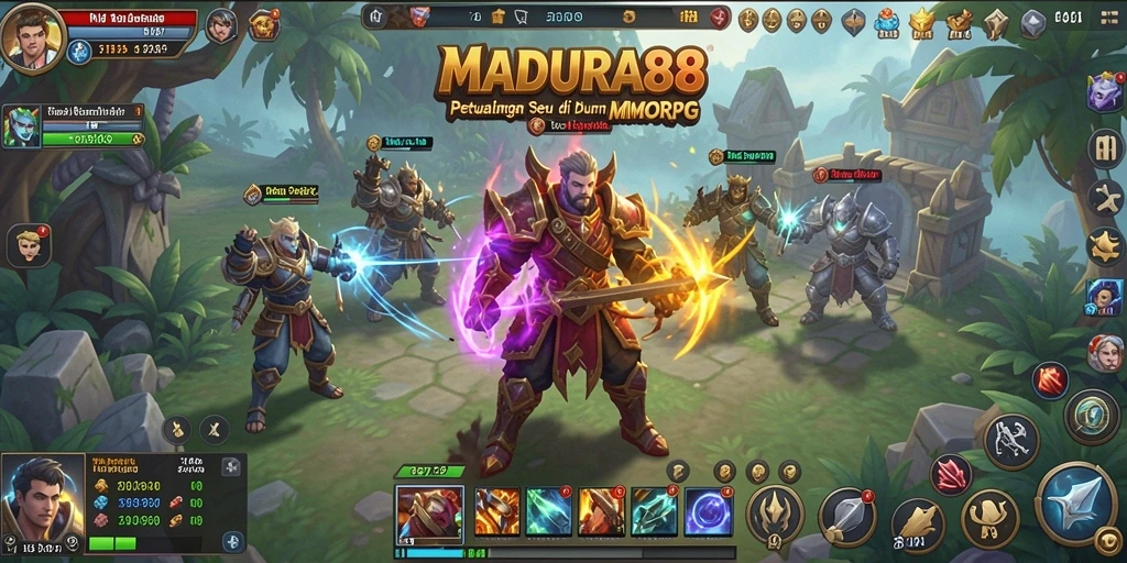 Screenshot gameplay MADURA88 yang menampilkan petualangan seru di dunia MMORPG.