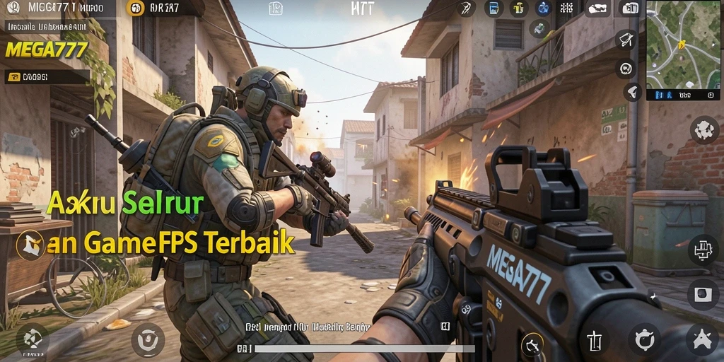 Tampilan gameplay MEGA777 yang unik dan mendebarkan dalam mode FPS.