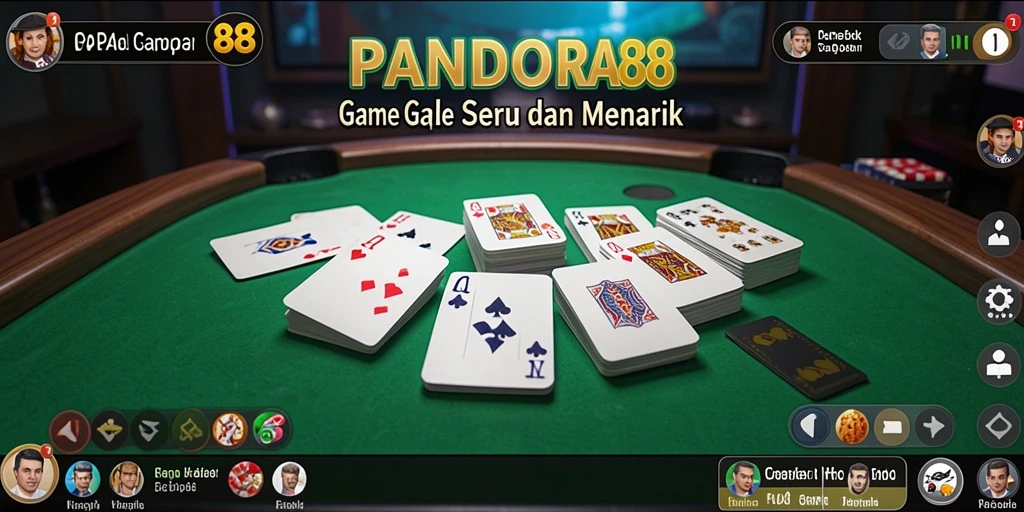Tampilan gameplay seru PANDORA88 saat bermain Gaple.