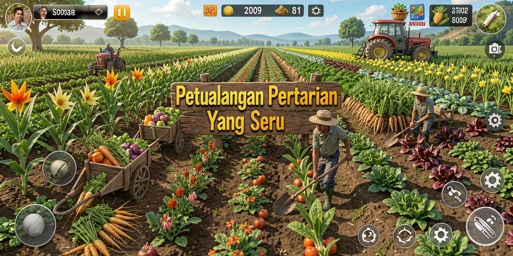 Gambaran menarik dari gameplay pertanian di PP7.