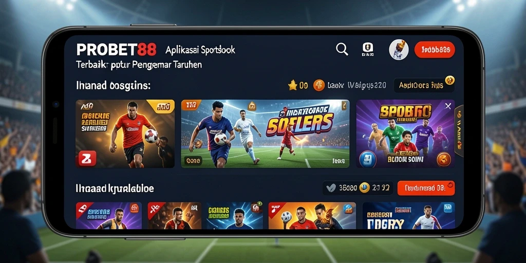 Tampilan antarmuka PROBET88 saat melakukan taruhan olahraga.