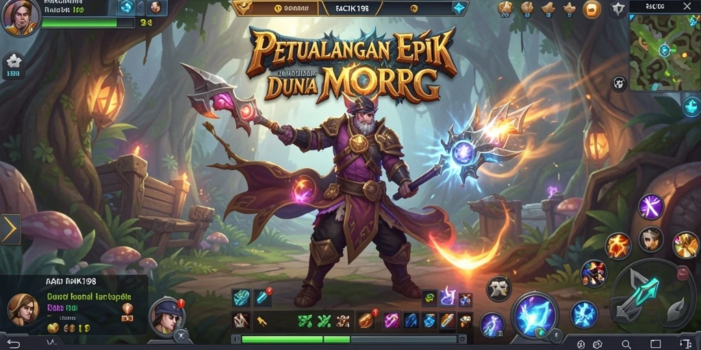 Tampilan gameplay menakjubkan dari game MMORPG RACIK198.