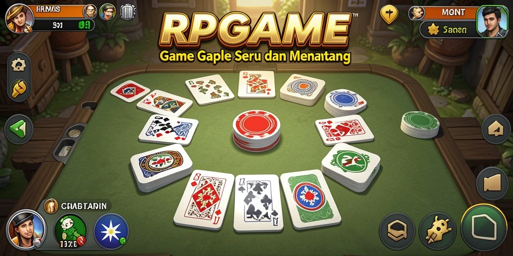 Tampilan menarik dari gameplay Gaple di RPGAME.