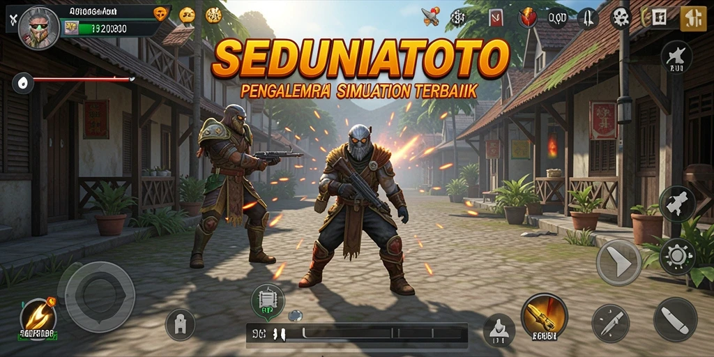 Screenshot gameplay SEDUNIATOTO yang menampilkan elemen simulasinya.
