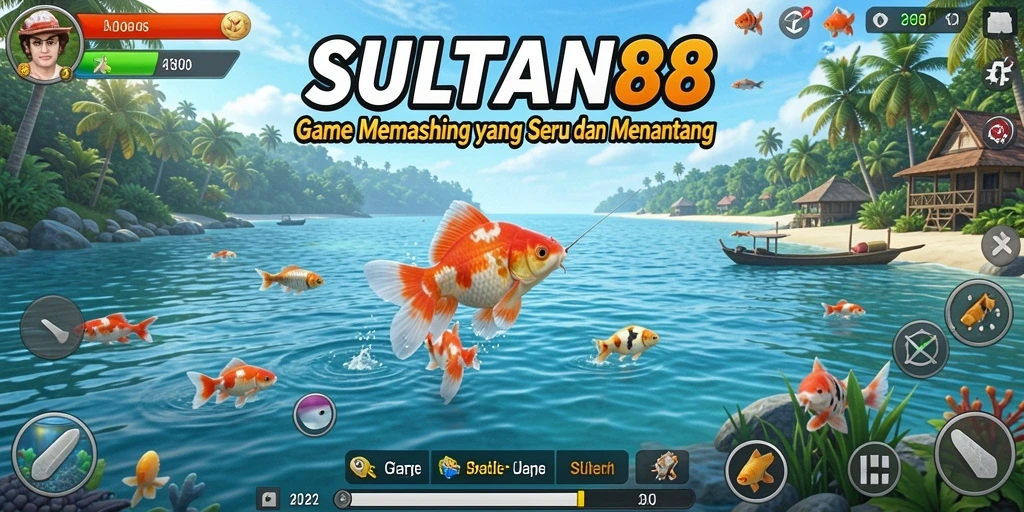 Screenshot gameplay SULTAN88 dengan aksi memancing yang mendebarkan.