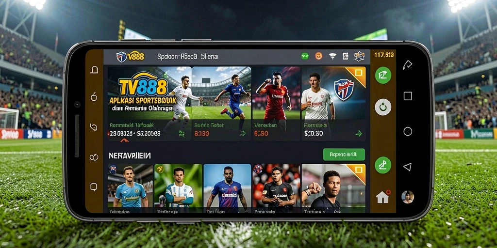 Screenshot utama TV888 menampilkan antarmuka taruhan olahraga yang menarik.