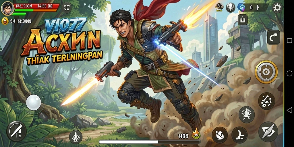 Tangkapan layar VIO77 menunjukkan aksi pertarungan yang mendebarkan.